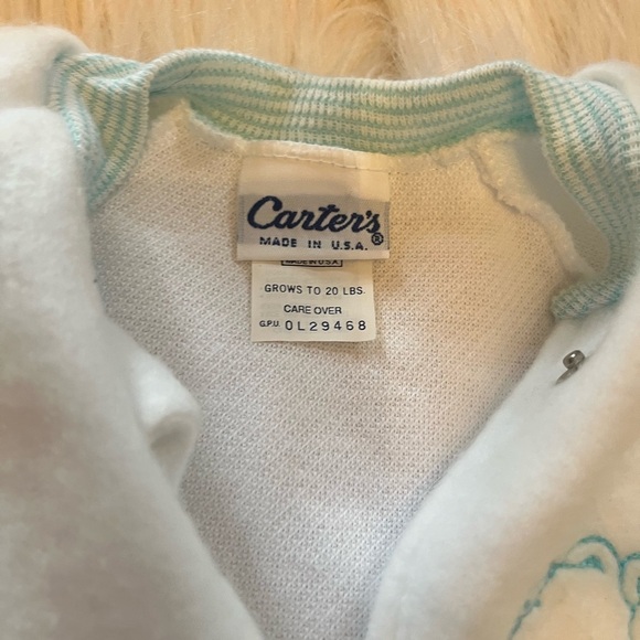 Vintage Carters White Teddy Bear  Sleepsack One Size - Picture 4 of 5